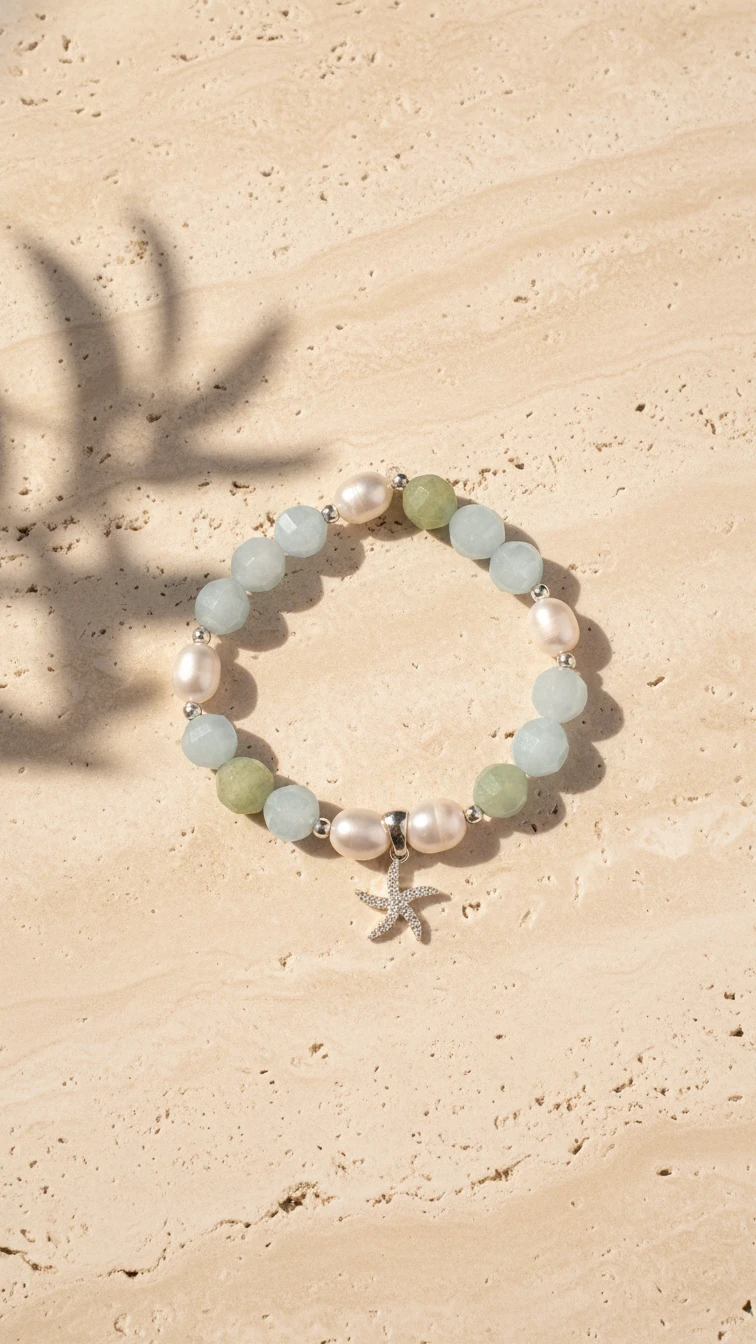 Aquamarin Gümüş Bileklik