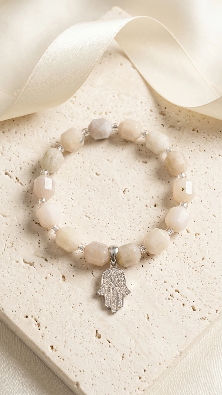 Ay Taşı Gümüş Bileklik