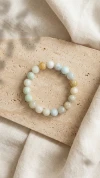  Yuvarlak Kesim Aquamarin Bileklik 