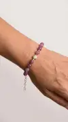 Pembe Kuvars Çelik Bileklik
