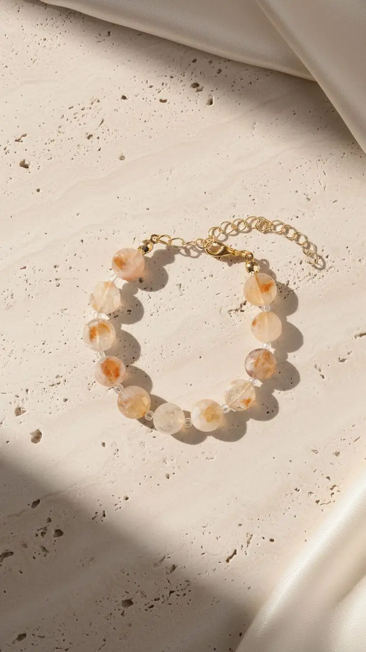  Yassı Kesim Sitrin Çelik Bileklik