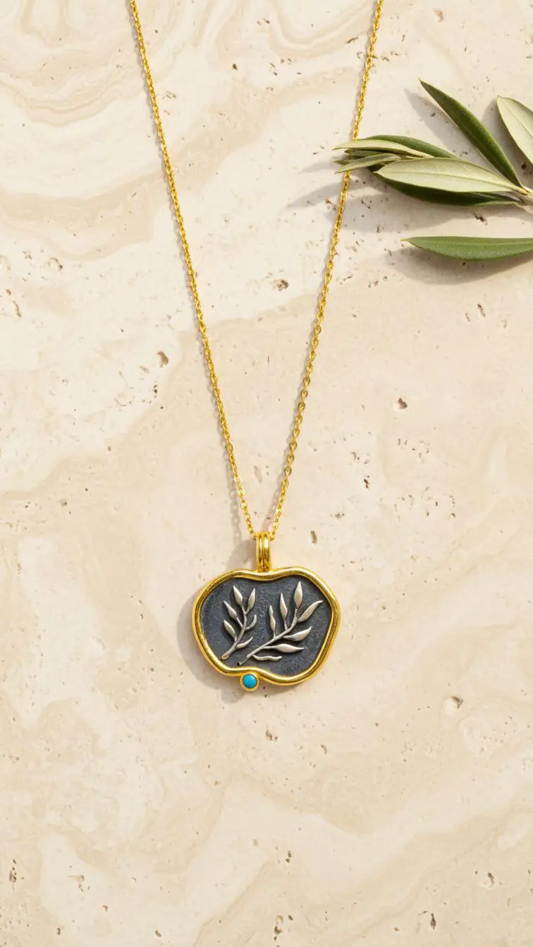 Doğa Işıltısı Gümüş Kolye