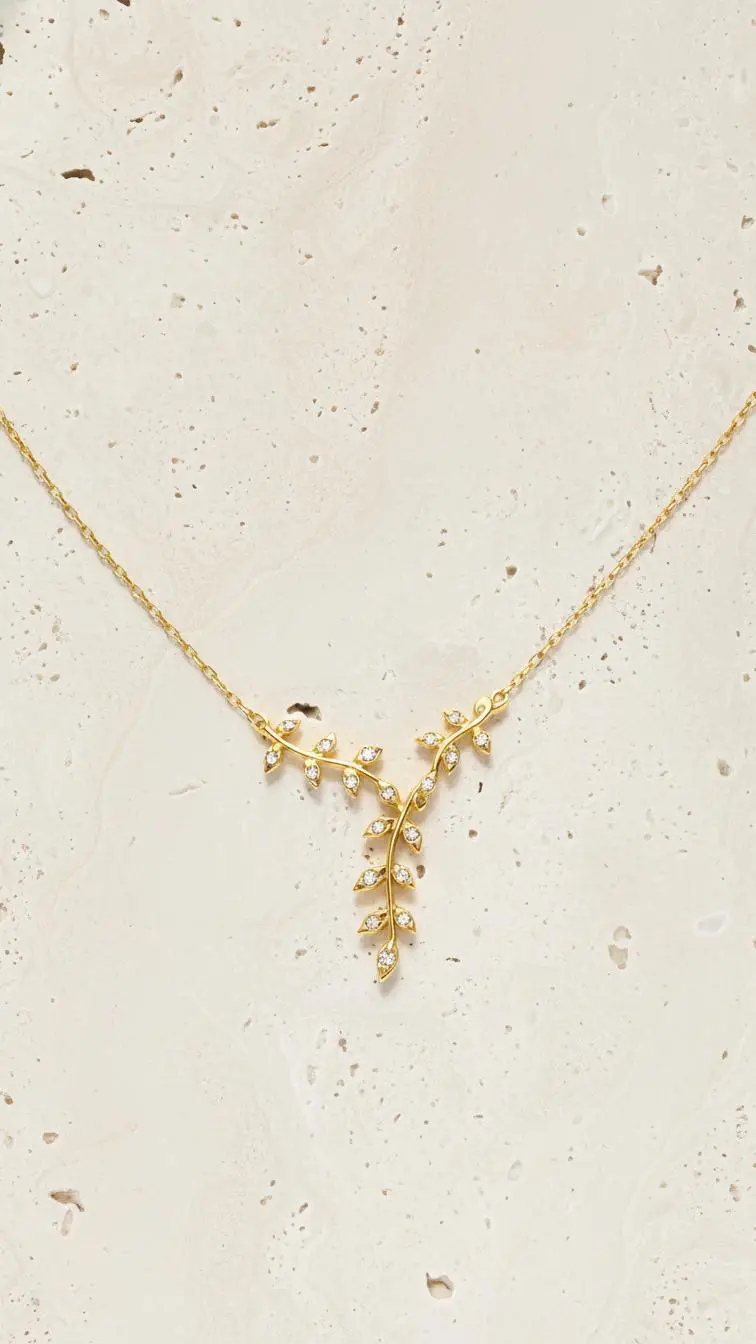 Zeytin Dalı Gümüş Kolye