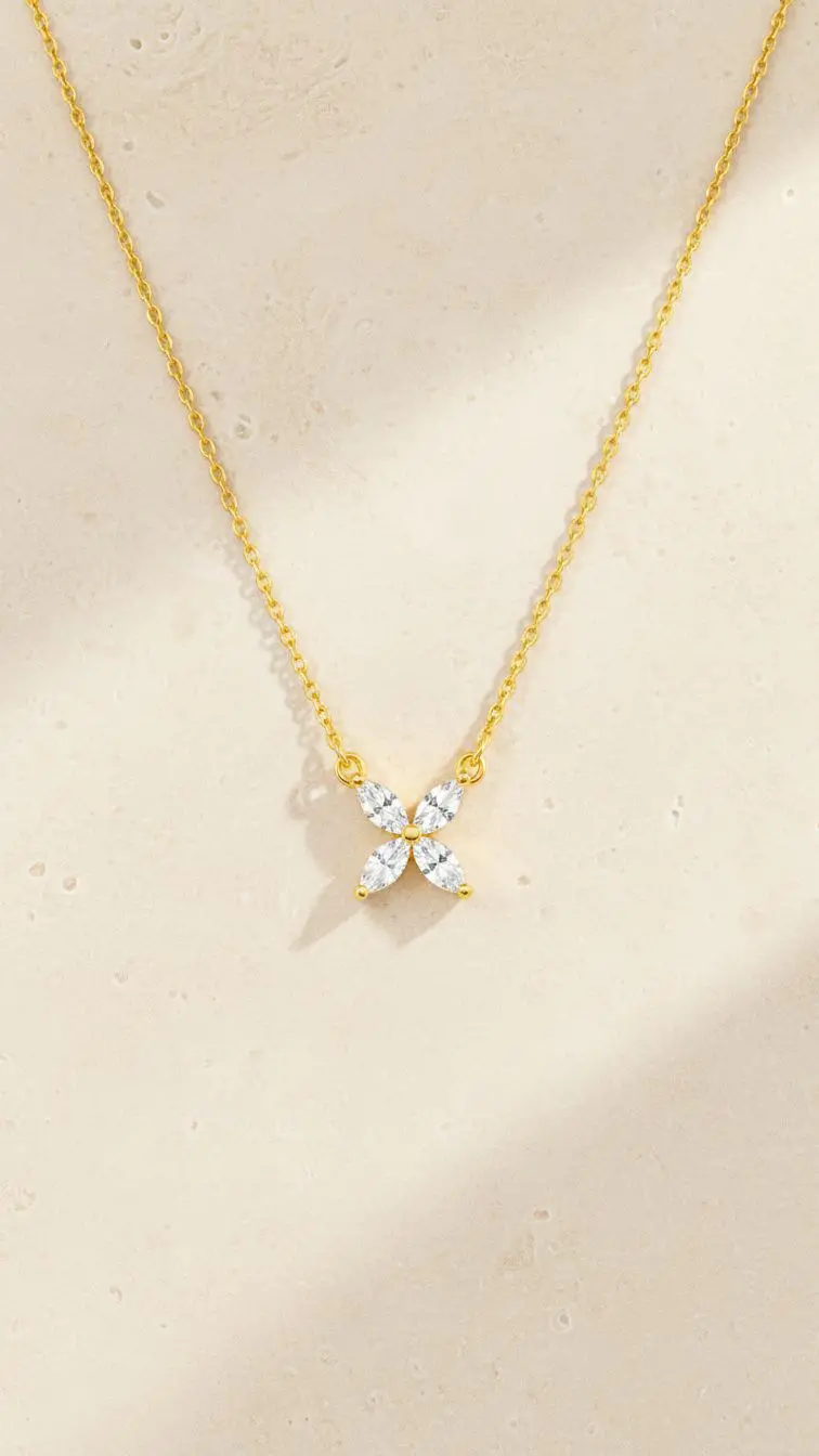 Mini Işıltı Gümüş Kolye